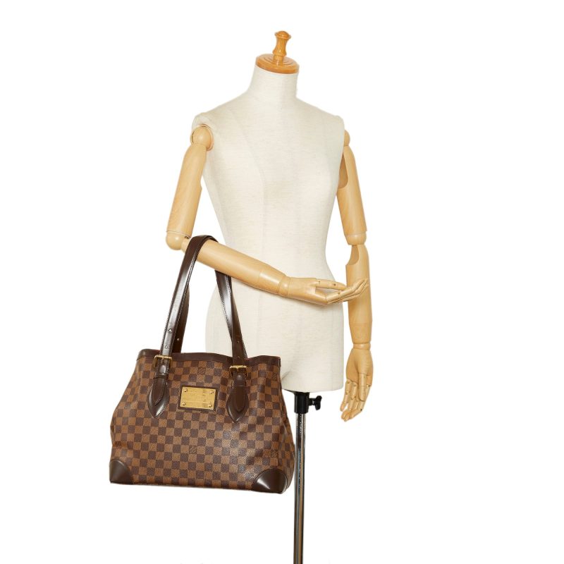 Brown Louis Vuitton Damier Ebene Hampstead PM Tote Bag - Image 11