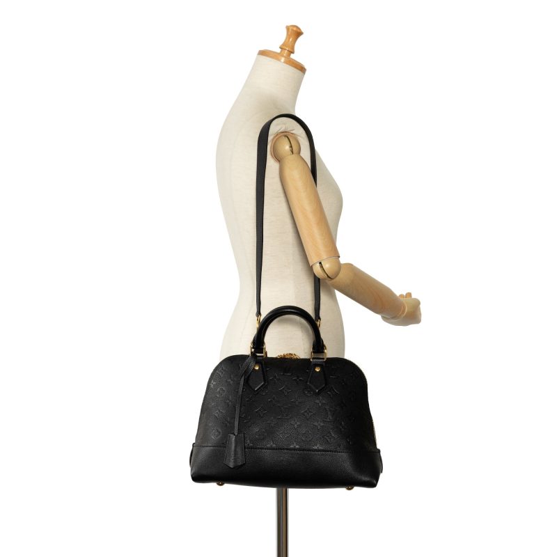 Black Louis Vuitton Monogram Empreinte Saint Germain PM Shoulder Bag - Image 9