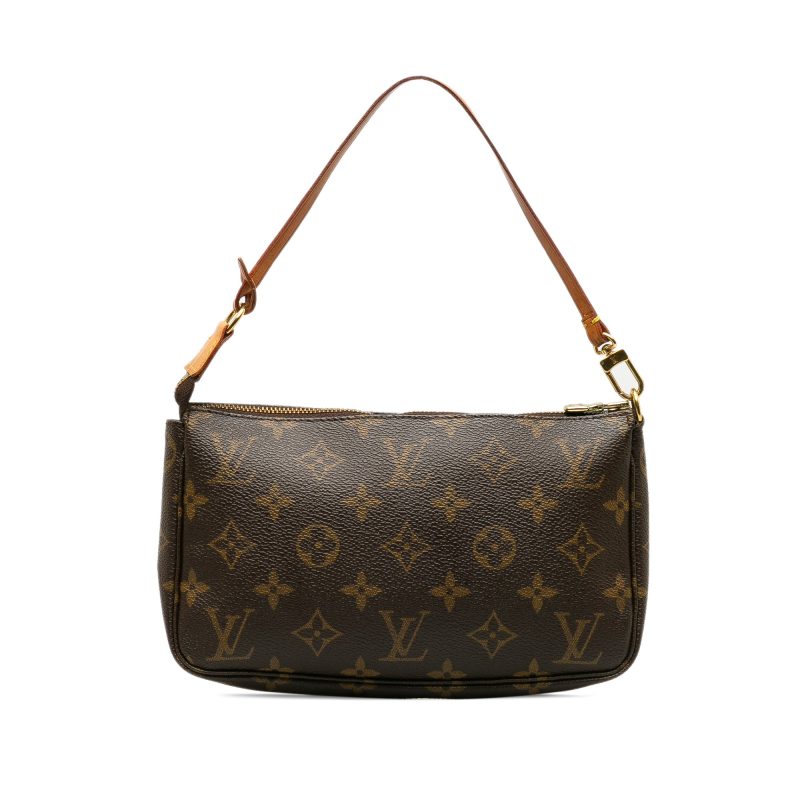 Brown Louis Vuitton Monogram Pochette Accessoires Shoulder Bag - Image 3