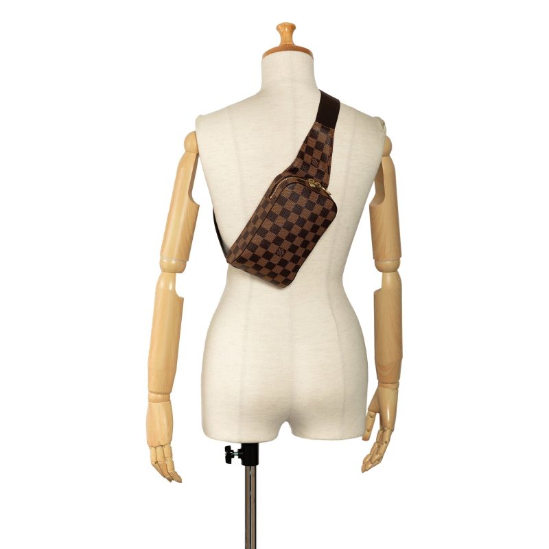 Brown Louis Vuitton Damier Ebene Geronimos Crossbody Bag - Image 9