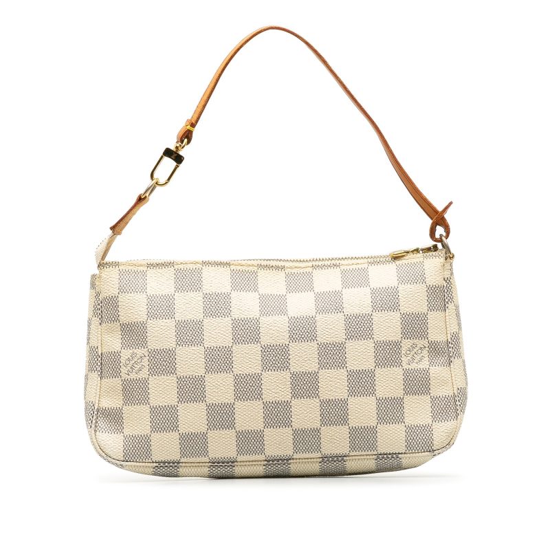 Beige Louis Vuitton Damier Azur Pochette Milla MM Shoulder Bag - Image 3