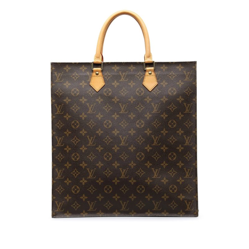 Brown Louis Vuitton Monogram Sac Plat Tote Bag