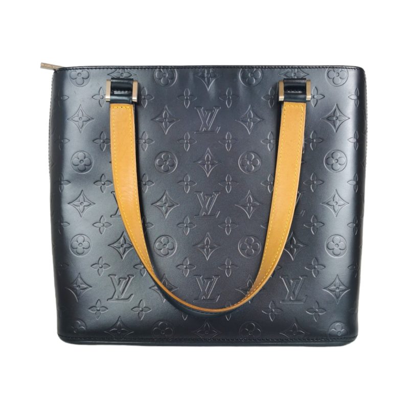 Louis Vuitton Mat Stockton Black Metallic Leather - Image 3
