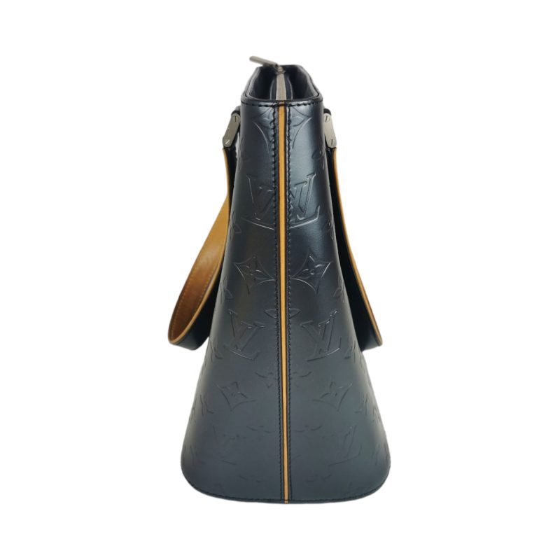 Louis Vuitton Mat Stockton Black Metallic Leather - Image 5
