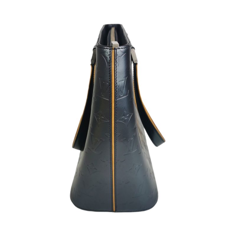 Louis Vuitton Mat Stockton Black Metallic Leather - Image 4