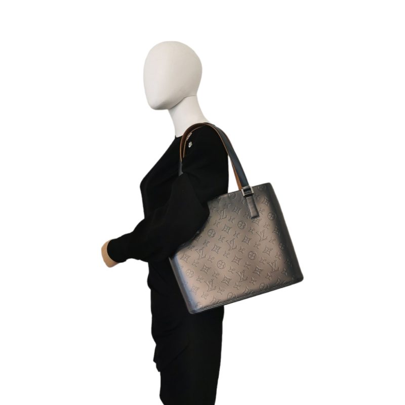 Louis Vuitton Mat Stockton Black Metallic Leather