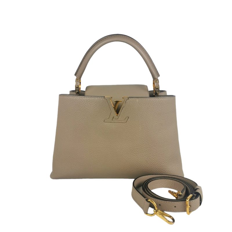 Louis Vuitton Capucines MM Noir Python Leather Trim