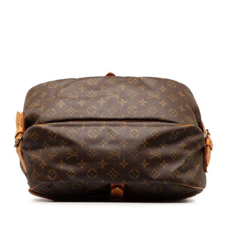 Brown Louis Vuitton Monogram Saumur 35 Crossbody Bag - Image 4