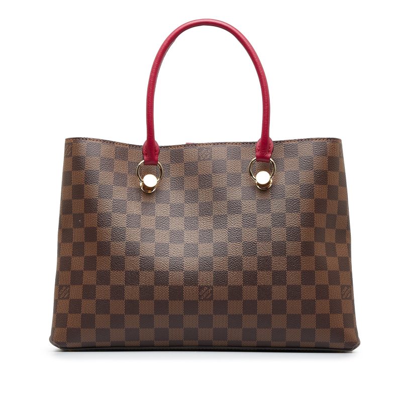 Brown Louis Vuitton Damier Ebene Sac Plat Tote Bag - Image 3