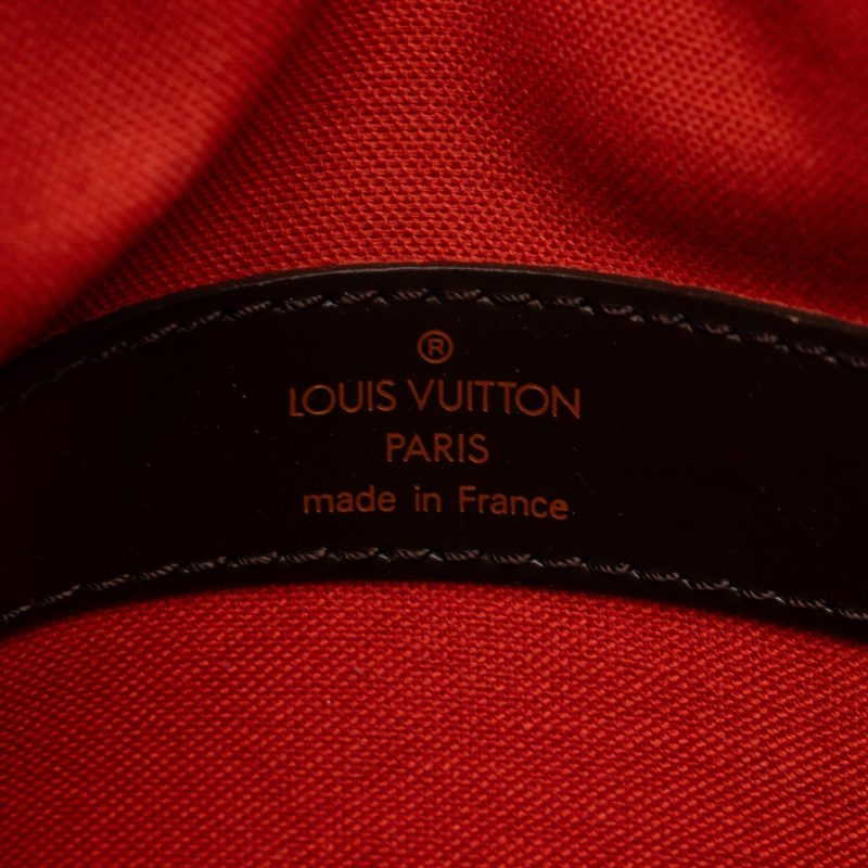 Brown Louis Vuitton Damier Ebene Navona Pouch - Image 6