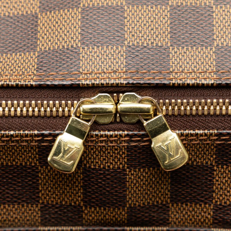 Brown Louis Vuitton Damier Ebene Navona Pouch - Image 8