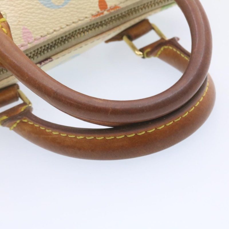 LOUIS VUITTON Monogram Multicolor Mini Speedy Hand Bag White M92645 Auth ar4404 - Image 8