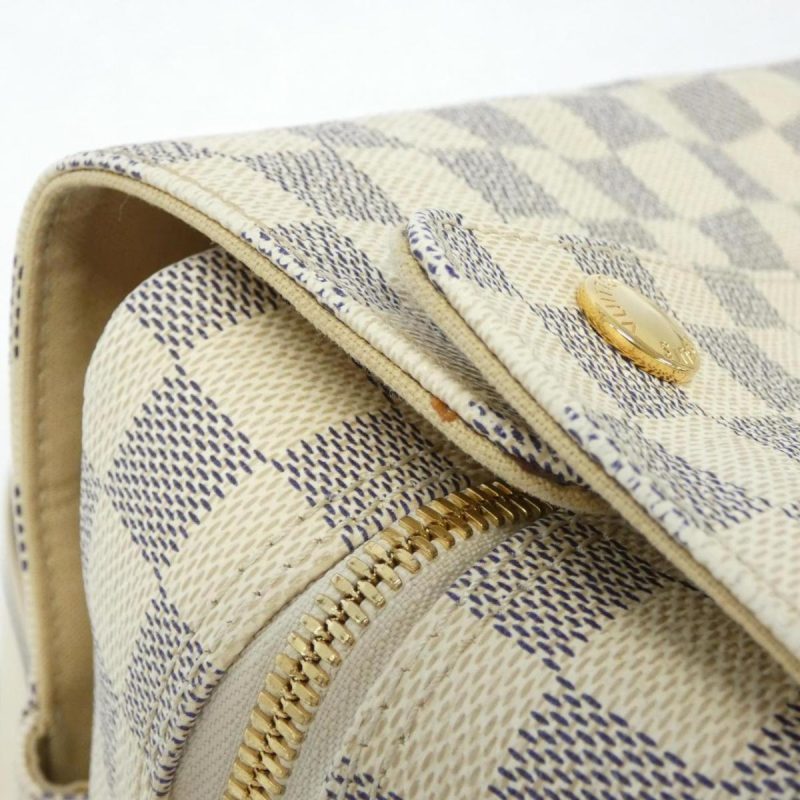 Louis Vuitton Damier Azur Navyglio N51189 White PVC LeatherLouis Vuitton - Image 6