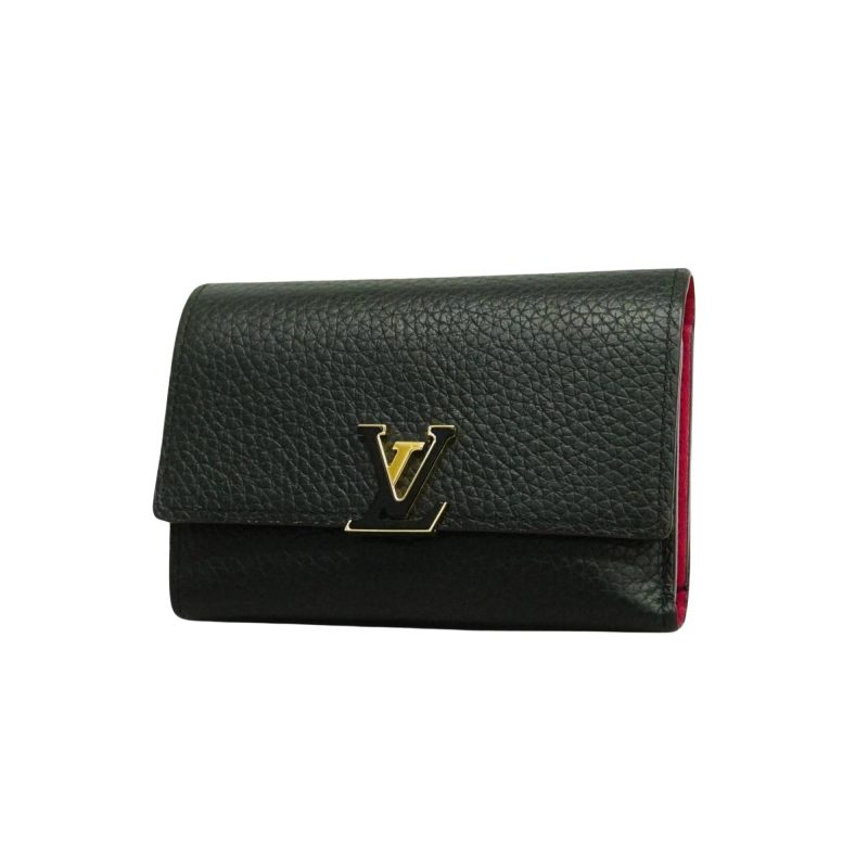 Louis Vuitton Capucine PM Handbag Taurillon Leather Noir/Blanc