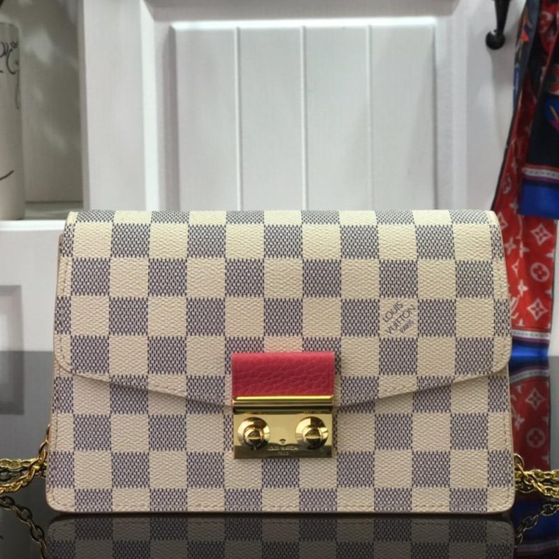 Louis Vuitton Croisette Compact Wallet grained leather Magnolia