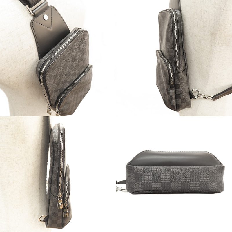 LOUIS VUITTON Avenue sling bag NoirM46718 Monogram Macassar Canvas - Image 3
