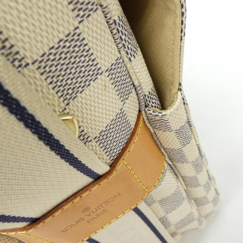 Louis Vuitton Damier Azur Navyglio N51189 White PVC LeatherLouis Vuitton - Image 4