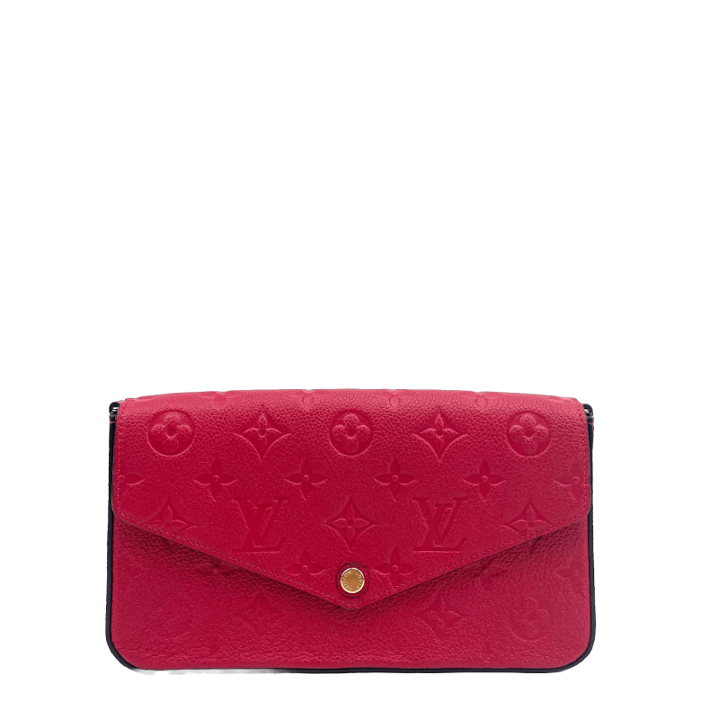 LOUIS VUITTON Monogram Empreinte Pochette Félicie -Red - Image 7