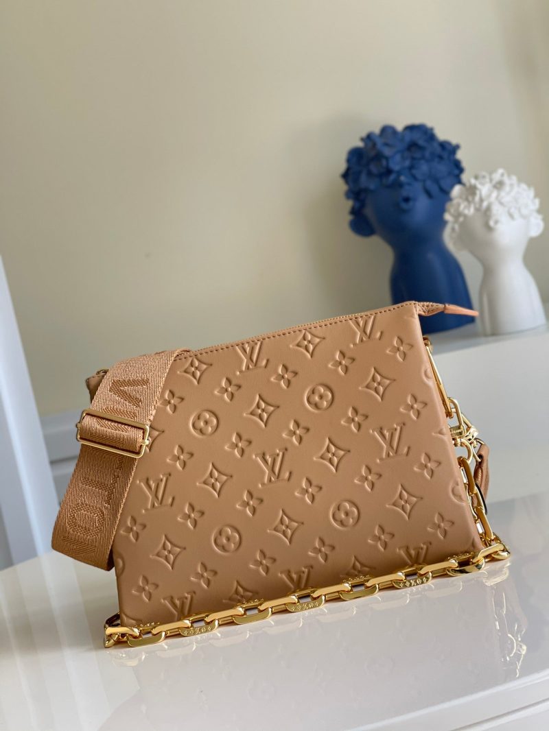 LOUIS VUITTON Coussin CamelM57791 Lambskin Monogram・Pattern Size PM