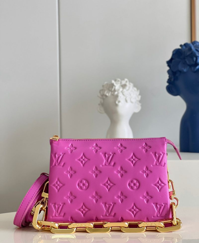 LOUIS VUITTON Coussin Blue GacierM58699 Monogram/Emboss Size PM