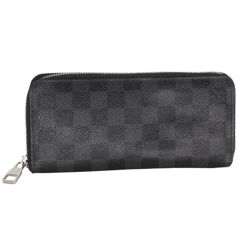 Louis Vuitton Black Damier Graphite Coated Canvas Zip Around Wallet - Image 10