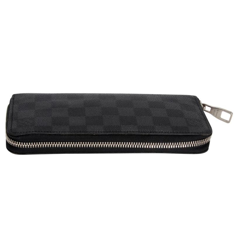 Louis Vuitton Black Damier Graphite Coated Canvas Zip Around Wallet - Image 3