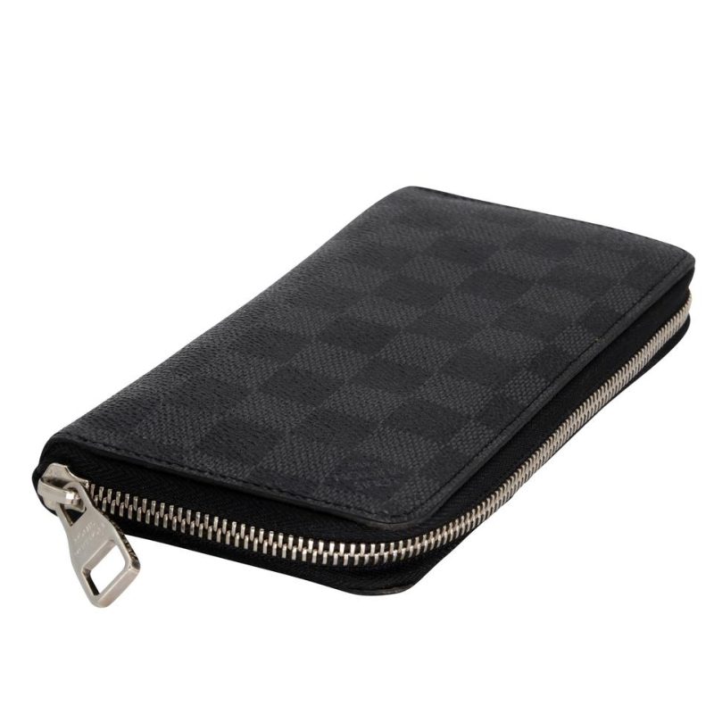 Louis Vuitton Black Damier Graphite Coated Canvas Zip Around Wallet - Image 4