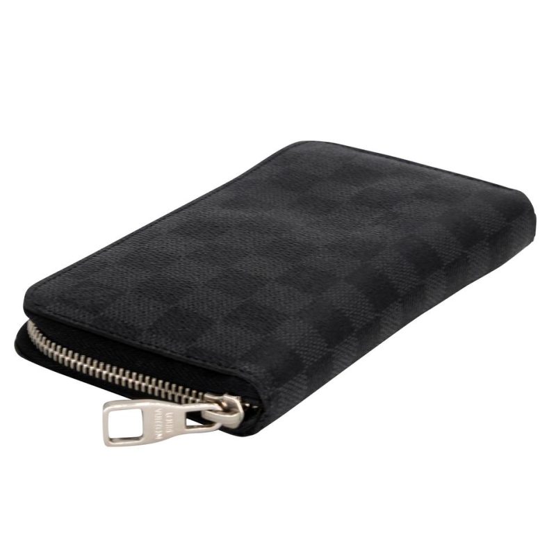 Louis Vuitton Black Damier Graphite Coated Canvas Zip Around Wallet - Image 5