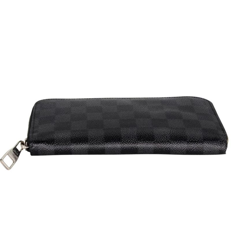 Louis Vuitton Black Damier Graphite Coated Canvas Zip Around Wallet - Image 6
