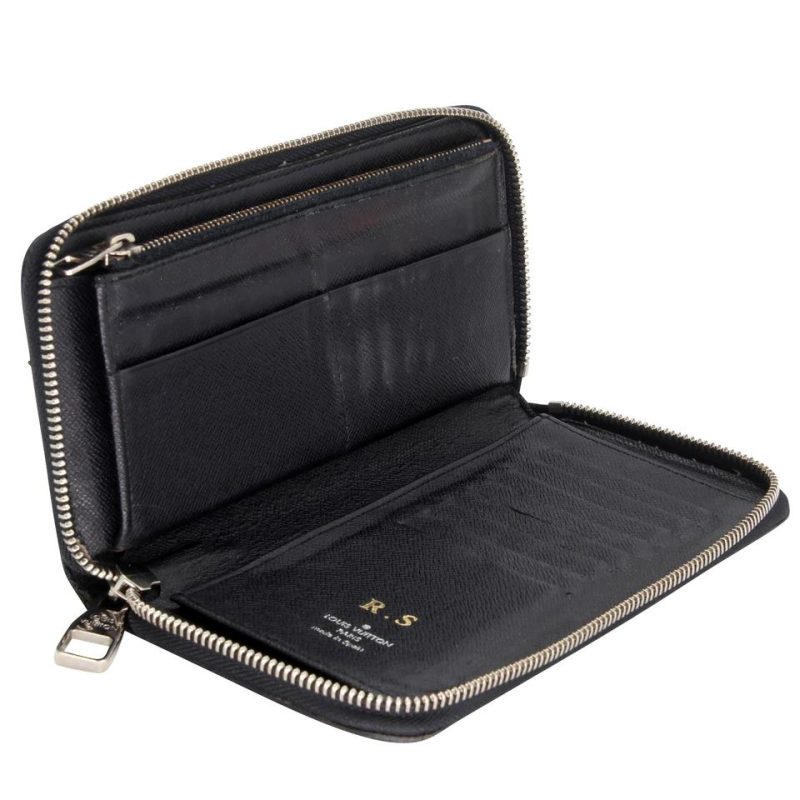 Louis Vuitton Black Damier Graphite Coated Canvas Zip Around Wallet - Image 9