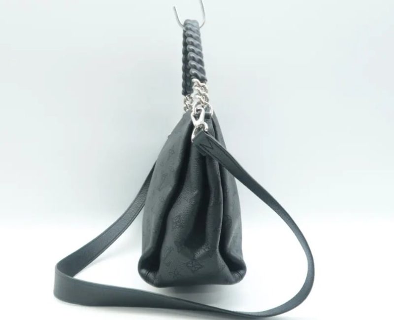 Louis Vuitton Black Monogram Mahina Hobo Handbag - Image 4