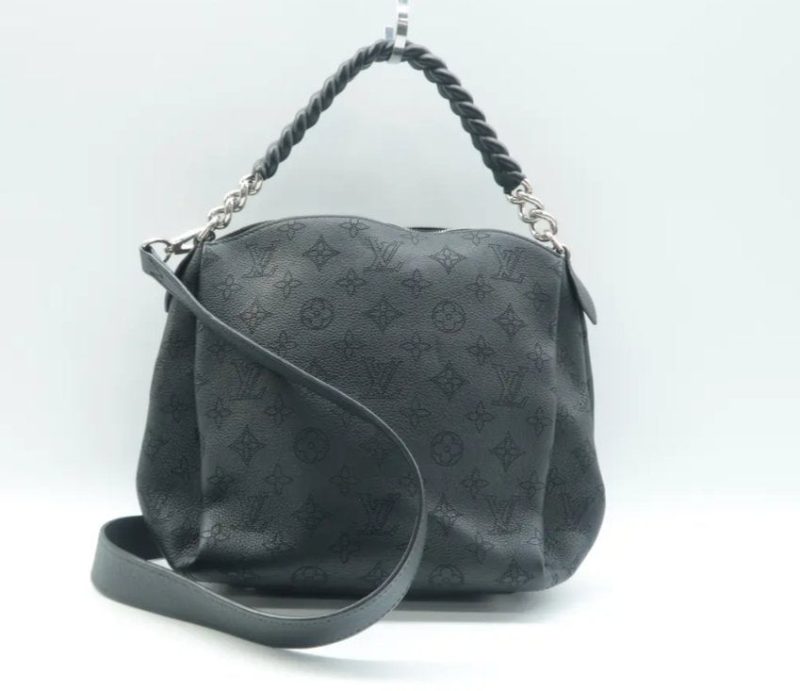 Louis Vuitton Black Monogram Mahina Hobo Handbag