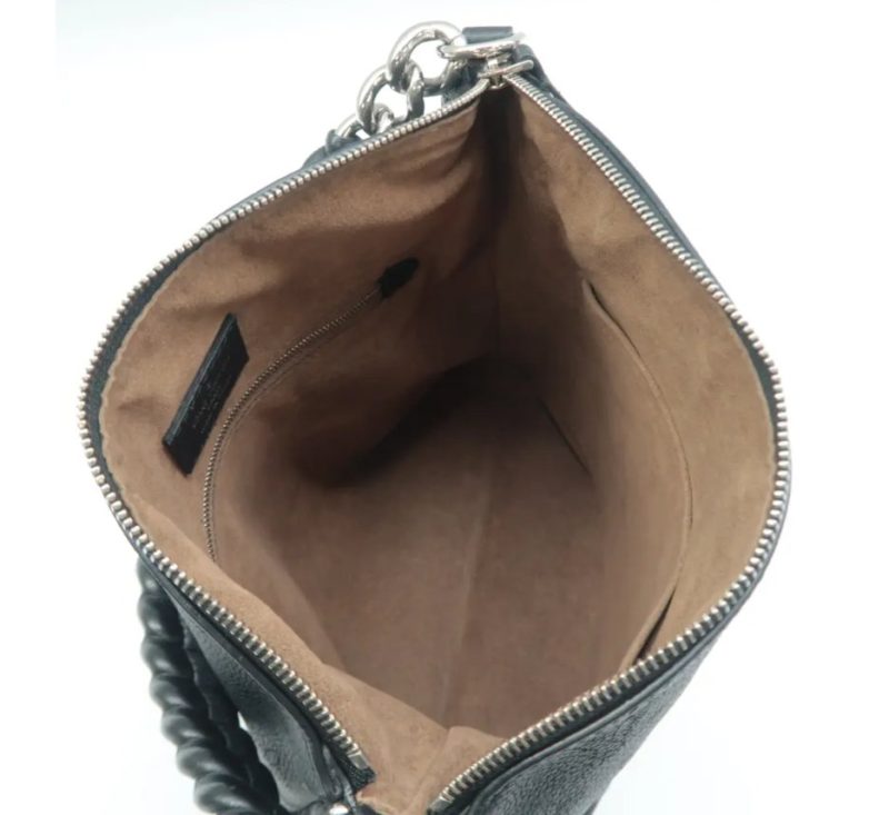 Louis Vuitton Black Monogram Mahina Hobo Handbag - Image 9