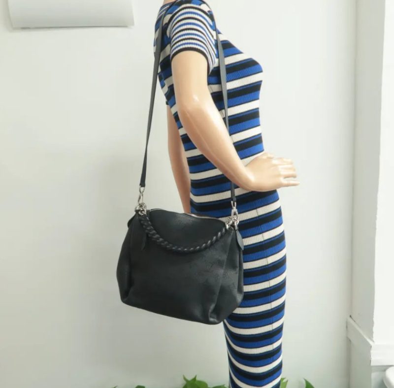 Louis Vuitton Black Monogram Mahina Hobo Handbag - Image 12