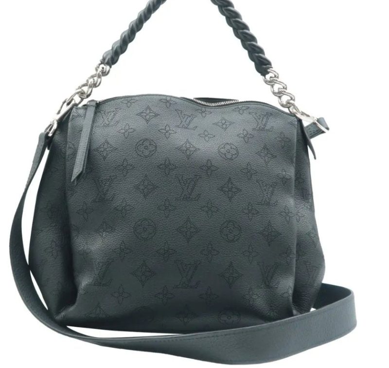 Louis Vuitton Black Monogram Mahina Hobo Handbag - Image 2