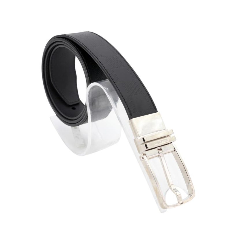 Louis Vuitton Slender Graphite Saint Tulle Reversible Belt LV-B0323P-0002