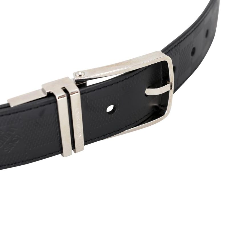 Louis Vuitton Slender Graphite Saint Tulle Reversible Belt LV-B0323P-0002 - Image 4