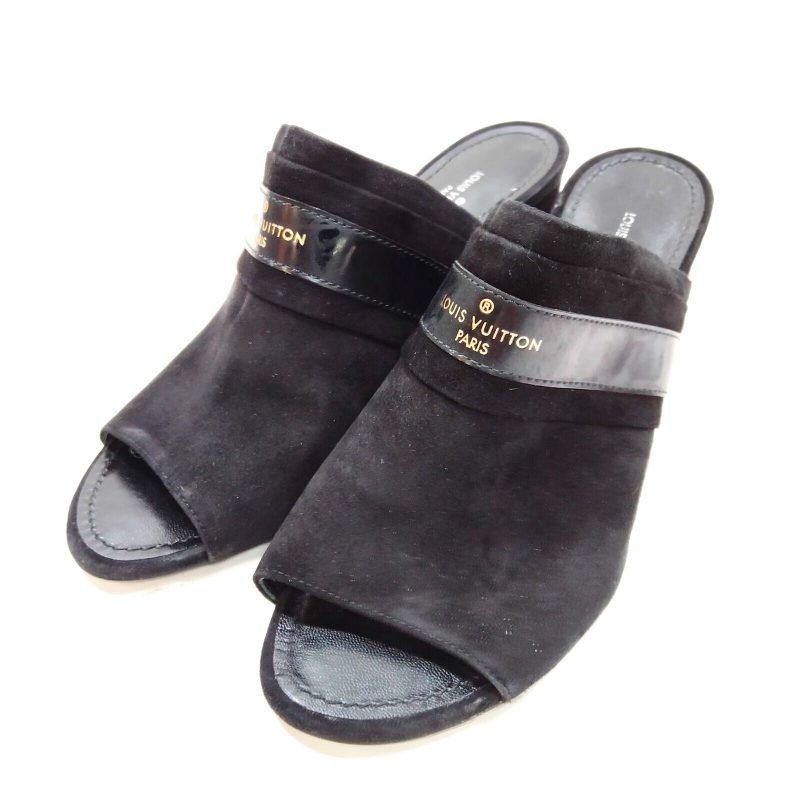 Louis Vuitton Black Suede Tassel Peep Toe Ankle Boots Size US 11 | EU 41