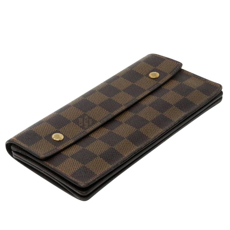 Louis Vuitton Damier Gold Gm Accordion Moto Chain Long Travel Wallet - Image 3