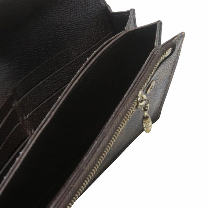 Louis Vuitton Damier Gold Gm Accordion Moto Chain Long Travel Wallet - Image 6
