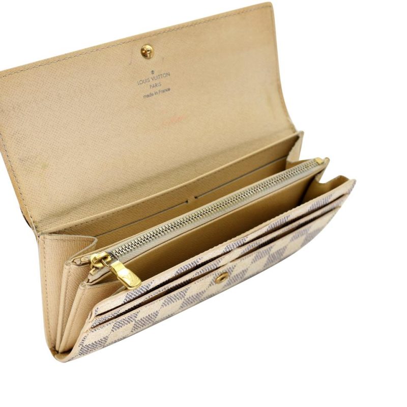 Louis Vuitton Azur Canvas Sarah GM Long Wallet LV-W0107P-0004 - Image 7
