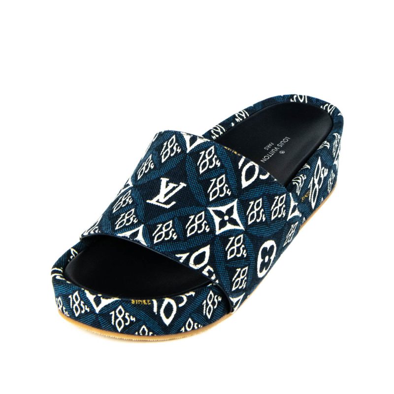 Louis Vuitton Blue Speedy 20 Calfskin Leather Shoulder Bag