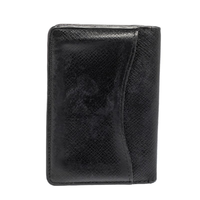 Louis Vuitton Black Taiga Leather Pocket Organizer - Image 7