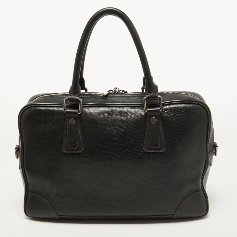 Louis Vuitton Charcoal Black Leather Utah Acoma Bag - Image 4