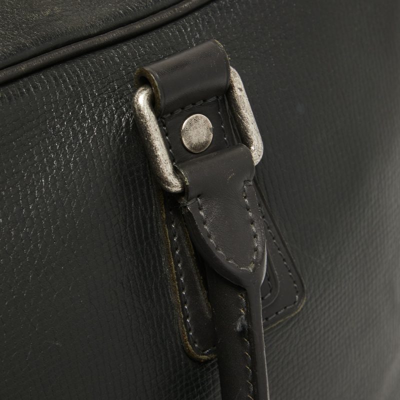 Louis Vuitton Charcoal Black Leather Utah Acoma Bag - Image 8