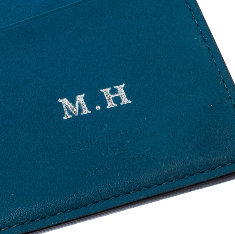 Louis Vuitton Blue Taurillon Leather Brazza Wallet - Image 7