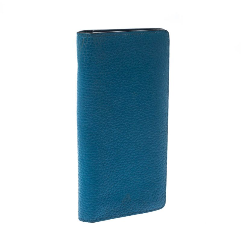 Louis Vuitton Blue Taurillon Leather Brazza Wallet - Image 3
