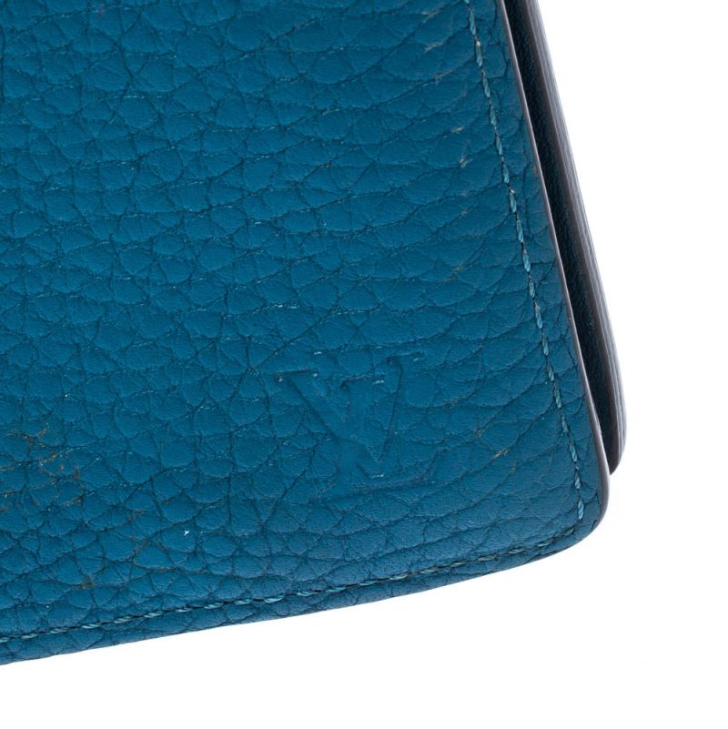 Louis Vuitton Blue Taurillon Leather Brazza Wallet - Image 8