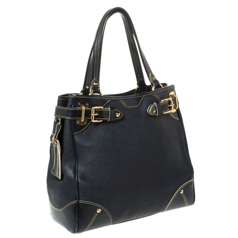Louis Vuitton Black Suhali Leather Le Majestueux Bag - Image 3