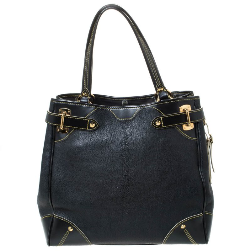 Louis Vuitton Black Suhali Leather Le Majestueux Bag - Image 4